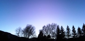 Pretty crescent Moon, click on the picture to see the crescent moon in the center.